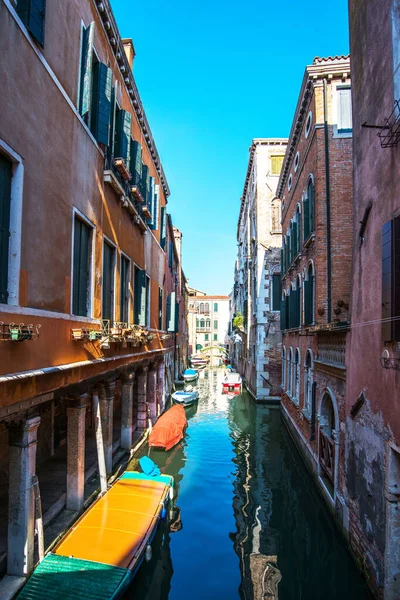 Europa Venecia Italia Hermosa Calle Medieval Canal — Foto de Stock