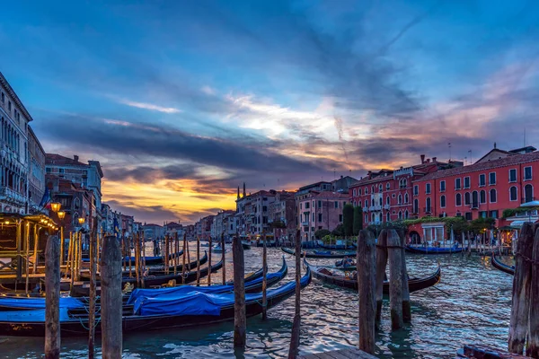 Италия Красивая Венеция Закате Видом Большой Канал — стоковое фото