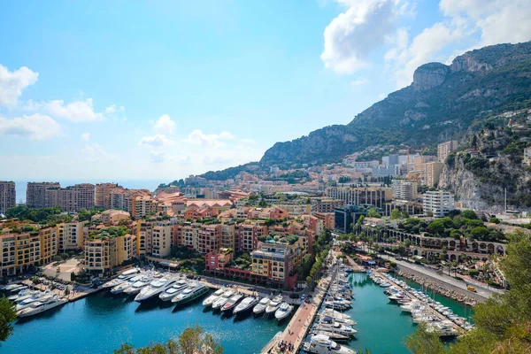 View Fortress Luxury Homes Yachts Monaco — Stock Photo, Image