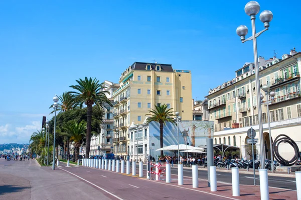 Nice Francia Settembre 2017 Vista Sul Lungomare Des Anglais — Foto Stock