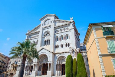 Monako Eylül 2017. Monako 'daki Aziz Nicholas Katedrali.