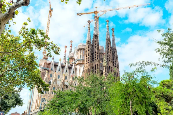 Barcelona Cataluña España Septiembre 2017 Una Vista Catedral Sagrada Familia — Foto de Stock