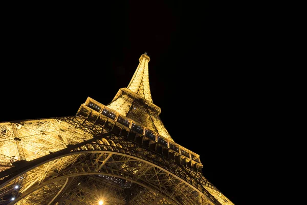 Europa París Septiembre 2017 Torre Eiffel Con Iluminación Nocturna — Foto de Stock