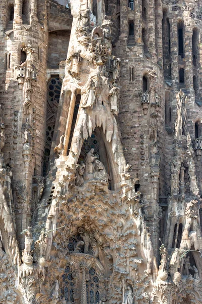 Detaljer Sagrada Familia Barcelona Spanien September 2017 - Stock-foto