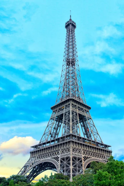Europa París Septiembre 2017 Torre Eiffel Por Noche — Foto de Stock