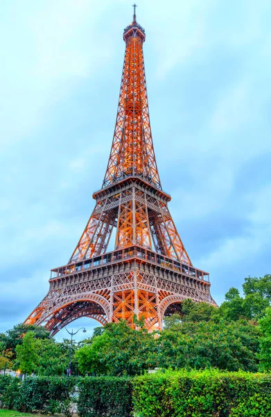 Europa París Septiembre 2017 Torre Eiffel Por Noche — Foto de Stock