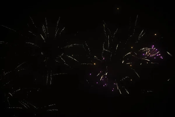 Festliches Feuerwerk Ehren Des Neuen Jahres — Stockfoto