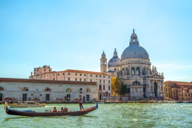 Venedik eylül 2016. Güneşli bir günde Büyük Kanal.
