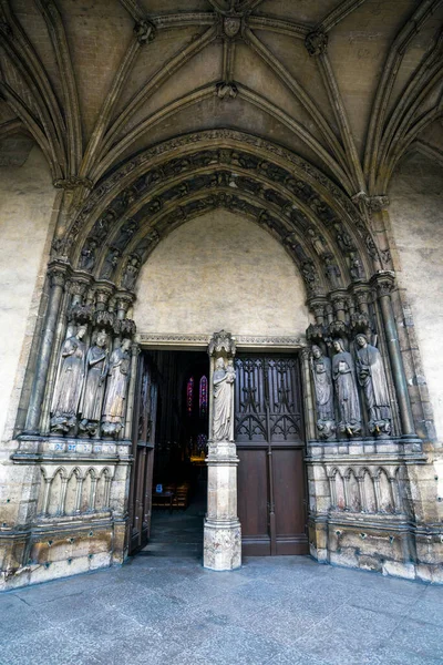 Entrance Church Saint Germain Osera Paris France — Stock Photo, Image