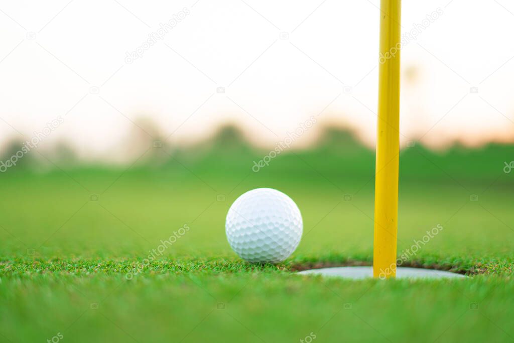 Golf sport played on the outdoor courts of the social elite