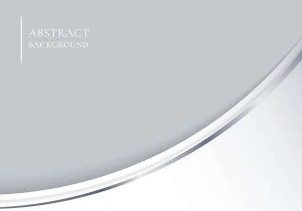 Plantilla Elegante Abstracta Forma Curva Blanca Con Línea Gris Sobre — Vector de stock