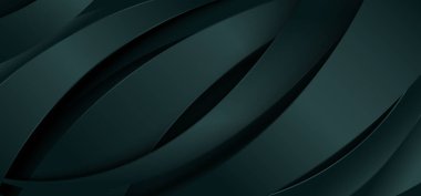 Soyut lüks tasarım modeli yeşil kıvrımlı çizgiler üst üste biniyor. Vektör grafik illüstrasyonu