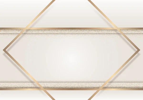 Elegante Moderne Luxe Template Ontwerp Witte Strepen Gouden Glitter Lijn — Stockvector