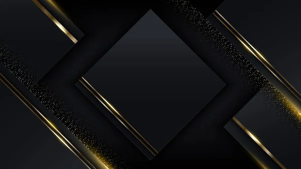 Μοντέρνο Σχεδιασμό Πρότυπο Πολυτέλεια Μαύρο Και Χρυσά Τετράγωνα Ρίγες Χρυσό — Διανυσματικό Αρχείο