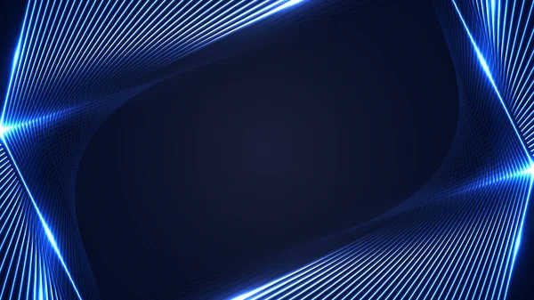 Technologie Abstraite Concept Futuriste Lignes Laser Bleu Cadre Avec Effet — Image vectorielle