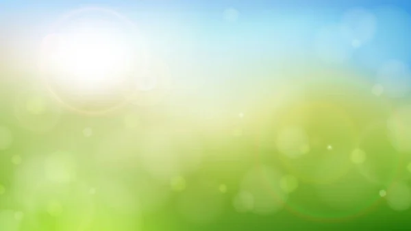 Morning Spring Summer Green Nature Blurred Bokeh Background Vector Illustration — Vetor de Stock