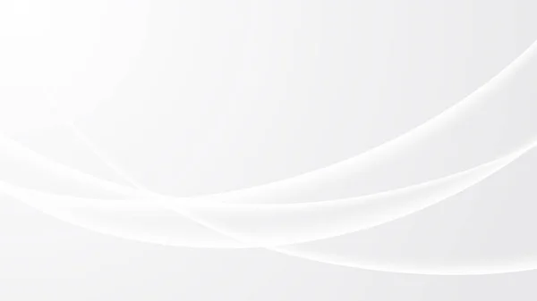 Abstract White Gray Curved Lines Lighting Effect Clean Background Luxury — 图库矢量图片