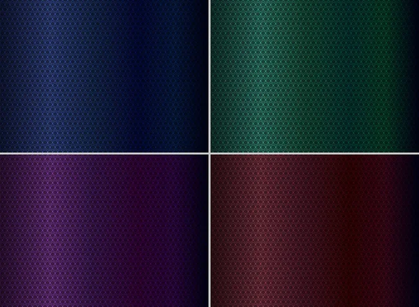 Set Elegant Abstract Blue Green Purple Red Metallic Background Wave — Stok Vektör