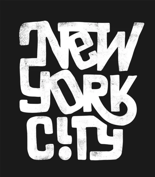 Nueva York - diseño de letras. Cita manuscrita. — Vector de stock