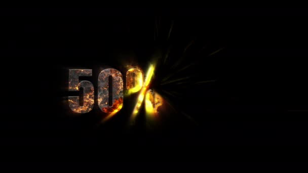 Word Hot Burning Fire Flames Sparks Smoke Animation — Stock Video