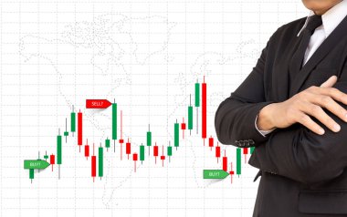 Businessman analyzing trading Investing in Bitcoin 