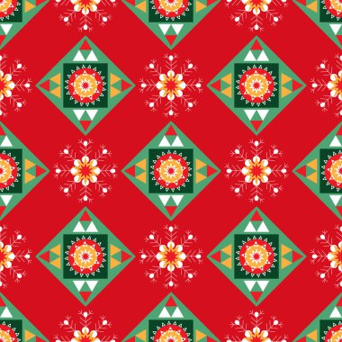 Mutlu Noeller, kusursuz yeni yıl. Tatil, kış, İskandinav arka planında klasik geyik, ağaç, top, kar tanesi, geometrik şekiller. Vektör düz resimleme