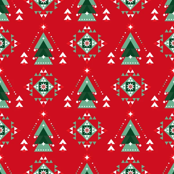 Veselé Vánoce Šťastný Nový Rok Bezproblémový Vzor Holiday Winter Nordic — Stockový vektor