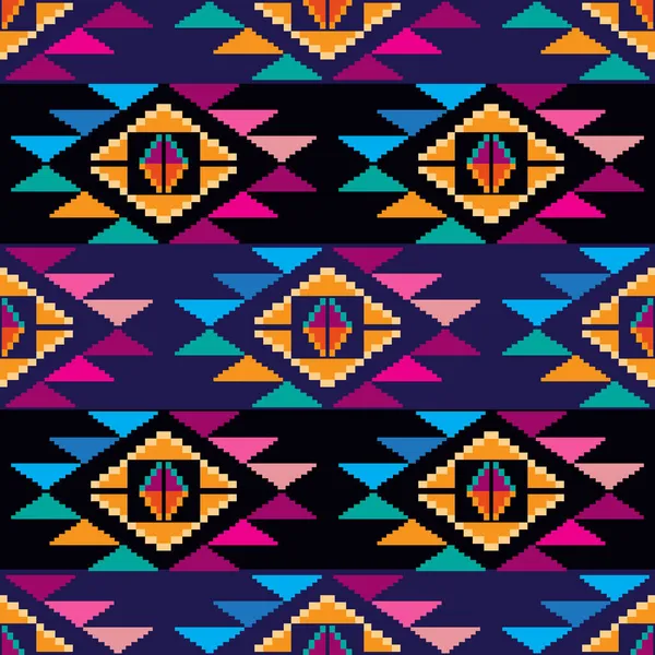 Kleurrijke Geweldige Tribal Boho Mexicaanse Geometrische Print Abstracte Naadloze Aztec — Stockvector