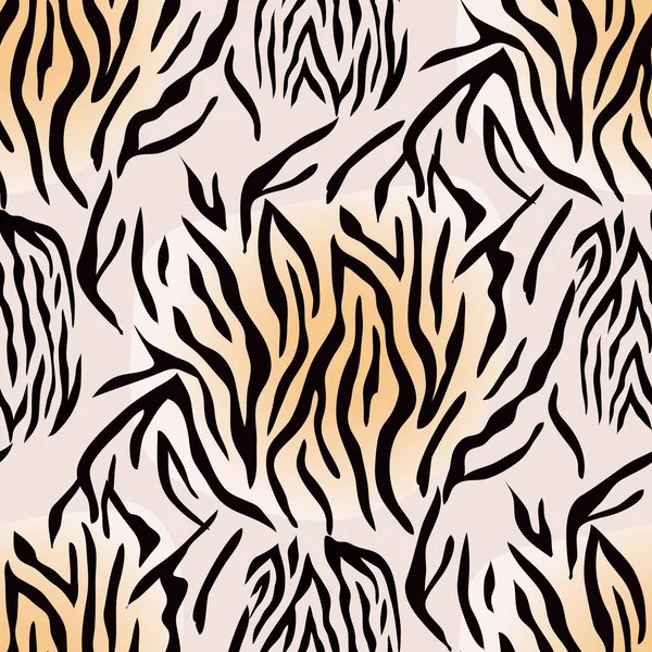 Tigre Beau Motif Sans Couture Dans Différentes Couleurs Dans Style — Image vectorielle