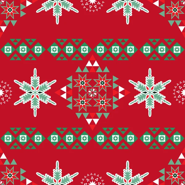 Счастливого Рождества Счастливого Нового Года Бесшовный Узор Праздничный Зимний Скандинавский — стоковый вектор