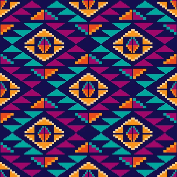 Kleurrijke Geweldige Tribal Boho Mexicaanse Geometrische Print Abstracte Naadloze Aztec — Stockvector