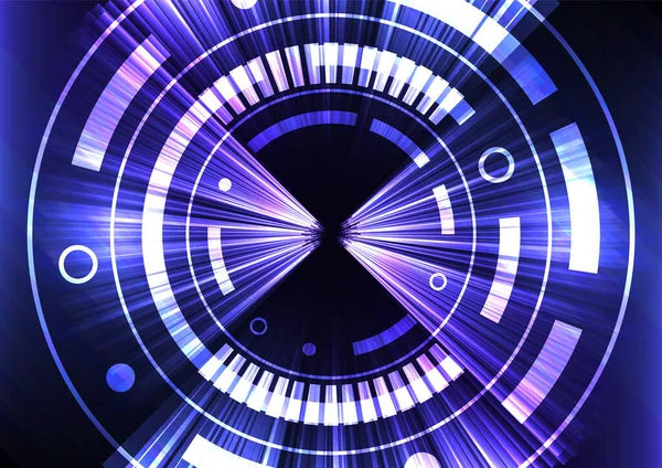 mor mavi soyut çember arkaplan, dijital üst üste bindirme çizgisi, siber teknoloji tasarım şablonu, hız çubuğu konsepti, vektör illüstrasyonu