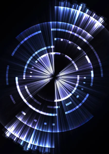 koyu mavi soyut çember arkaplan, dijital katman çizgisi, basit teknoloji tasarım şablonu, vektör illüstrasyonu