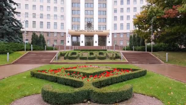 Edificio Del Parlamento República Moldova — Vídeo de stock