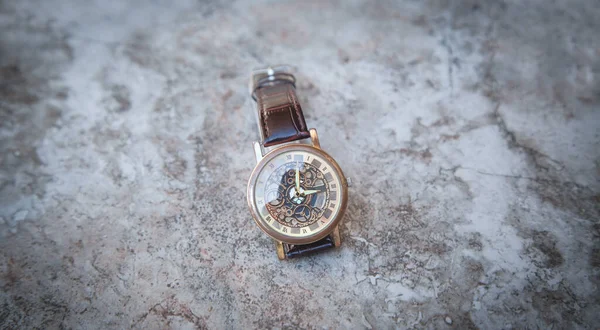 現代のブラウン腕時計 ファッションだ — ストック写真