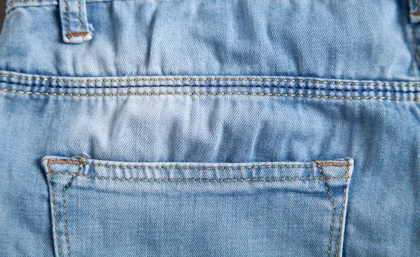 Calça Jeans Jeans Azul Bolso Contexto — Fotografia de Stock