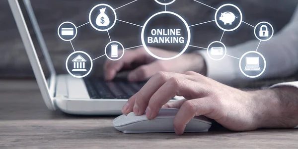 Online Banking Affari Internet Tecnologia — Foto Stock