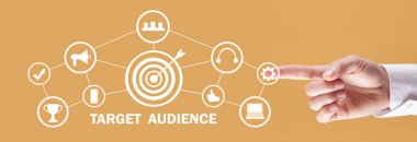 Hedef kitle. İş için. Teknoloji ve İnternet kavramı 