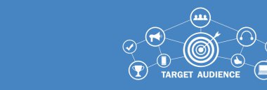 Hedef kitle. İş için. Teknoloji ve İnternet kavramı 