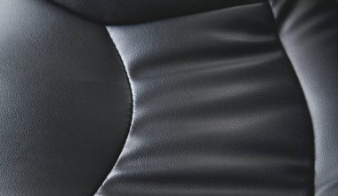 Siyah deri kumaş dokusu arka planı.
