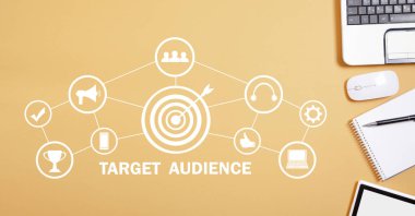 Hedef kitle. İş için. Teknoloji ve İnternet kavramı 