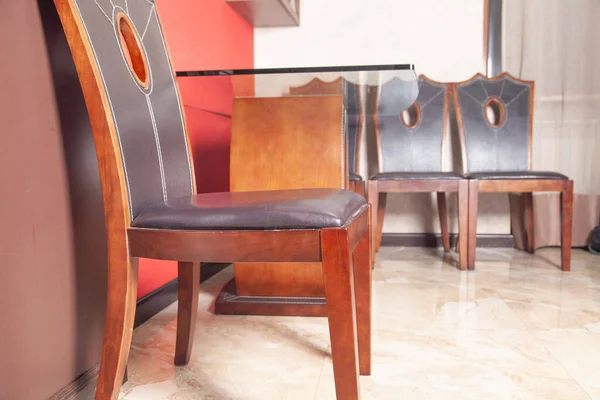 Intérieur Cuisine Moderne Chaises Table — Photo