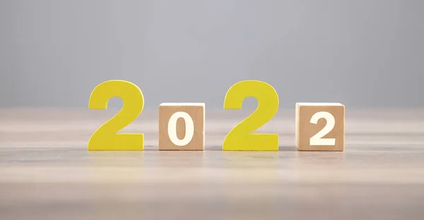 2022 Kostkou Stole Šťastný Nový Rok — Stock fotografie