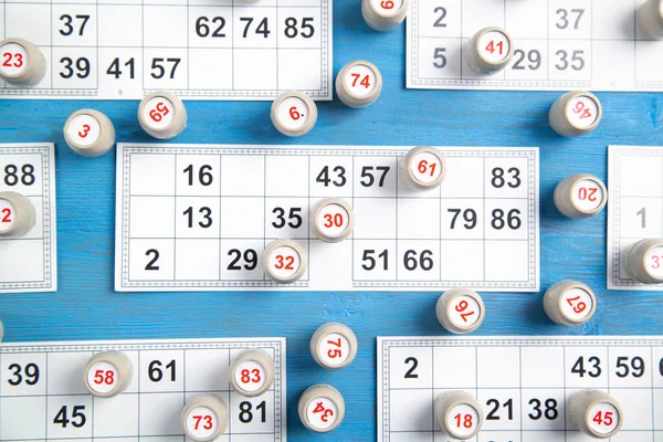 Barris Com Números Cartas Para Jogo Mesa Loteria — Fotografia de Stock
