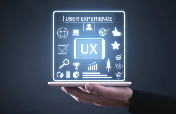 展示Ux用户体验概念的人 — 图库照片