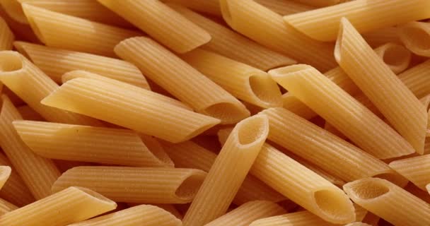 Mangiare Sano Concetto Pasta Biologica Cruda Essiccata Zero Rifiuti — Video Stock