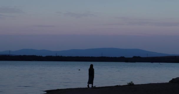 Dawn Lake Mountains Golden Hour Summer — Video