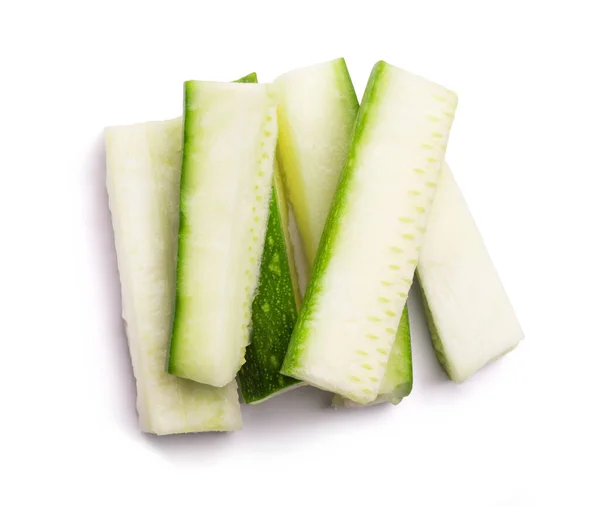 成熟的南瓜片在白色背景上被分离出来 新鲜蔬菜 — 图库照片