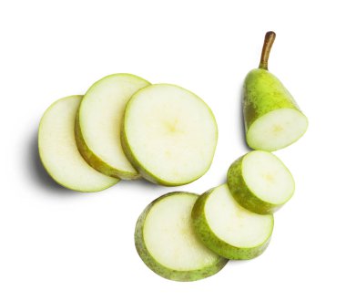 İzole armut. Konferans armuarı beyaz arkaplanda izole edildi.