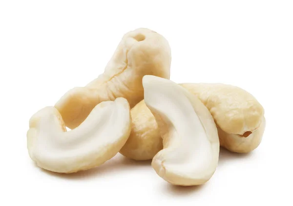 Geïsoleerde Noten Rijp Cashewnoten Geïsoleerd Witte Achtergrond — Stockfoto